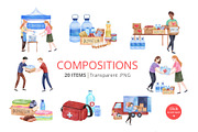 Humanity aid to Refugees Watercolor, a Person Illustration by CreativeValuation (Thumbnail 3 of 14)
