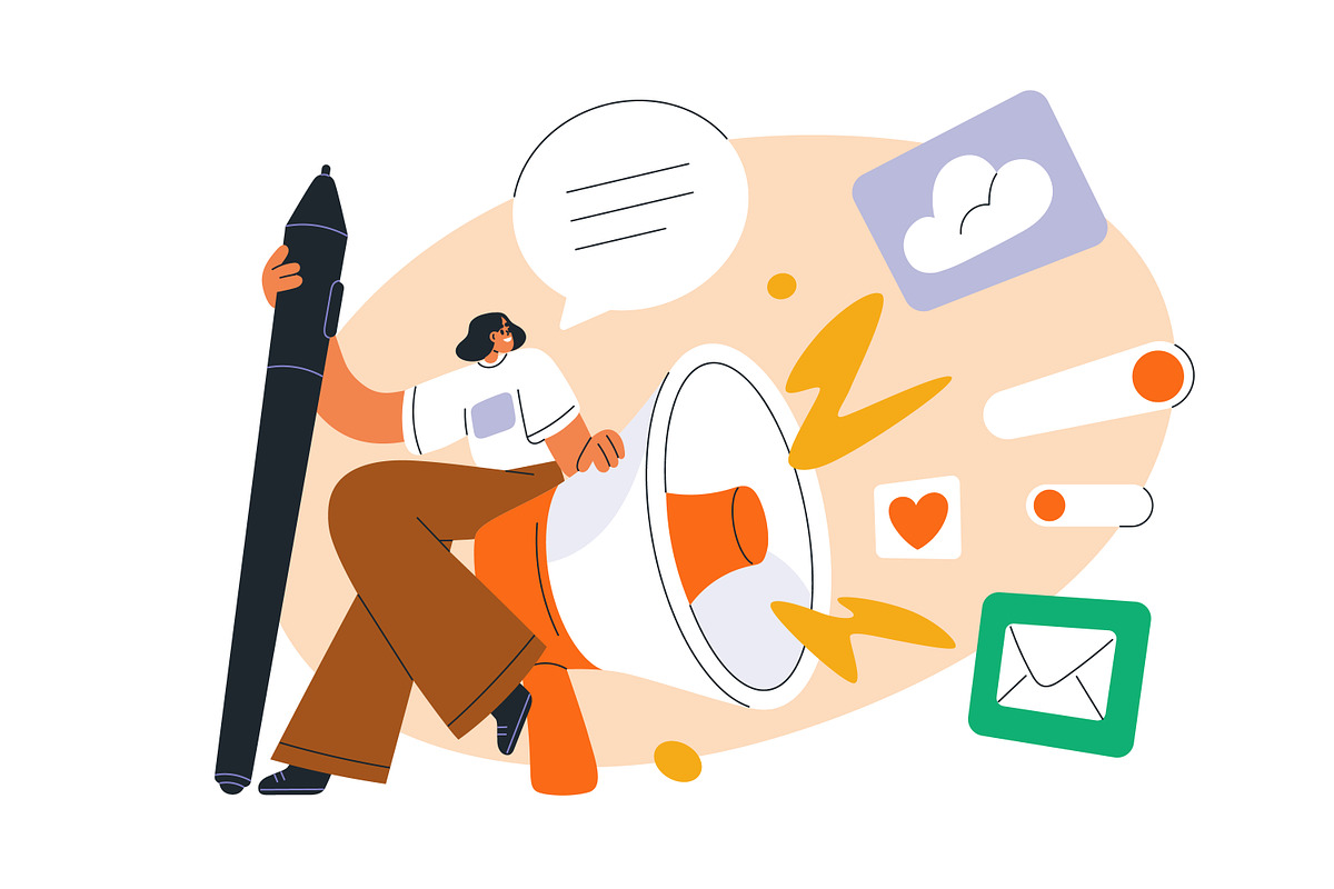 Digital content creators concept set, a Person Illustration by Good Studio (Photo 13 of 14)