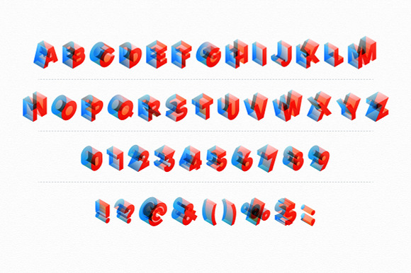 Vector isometric alphabet preview 6
