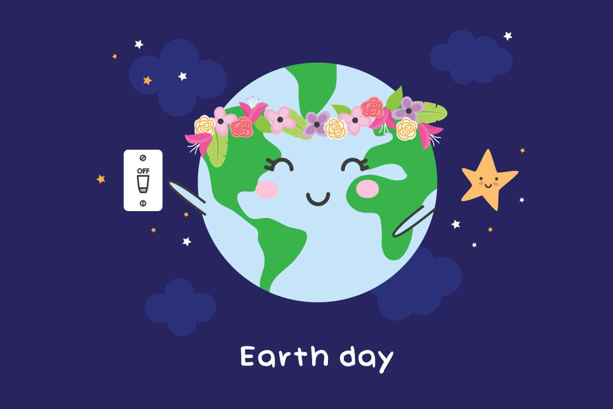 Earth day - cute illustration, an Illustration by TinyCuteCo