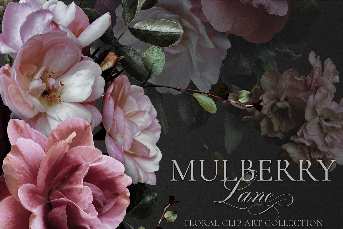 Mulberry Floral Clip Art Pattern Kit, an Object Graphic by Eclectic Anthology (Photo 17 of 17)