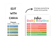 Kids Chore Chart, Canva Editable, a Stationery Template by Earley Bird Design Studio (Thumbnail 3 of 6)