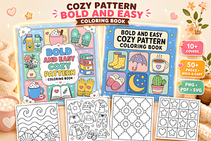 Bold Easy Pattern Coloring Book, a Pattern Graphic by Ink Gallery