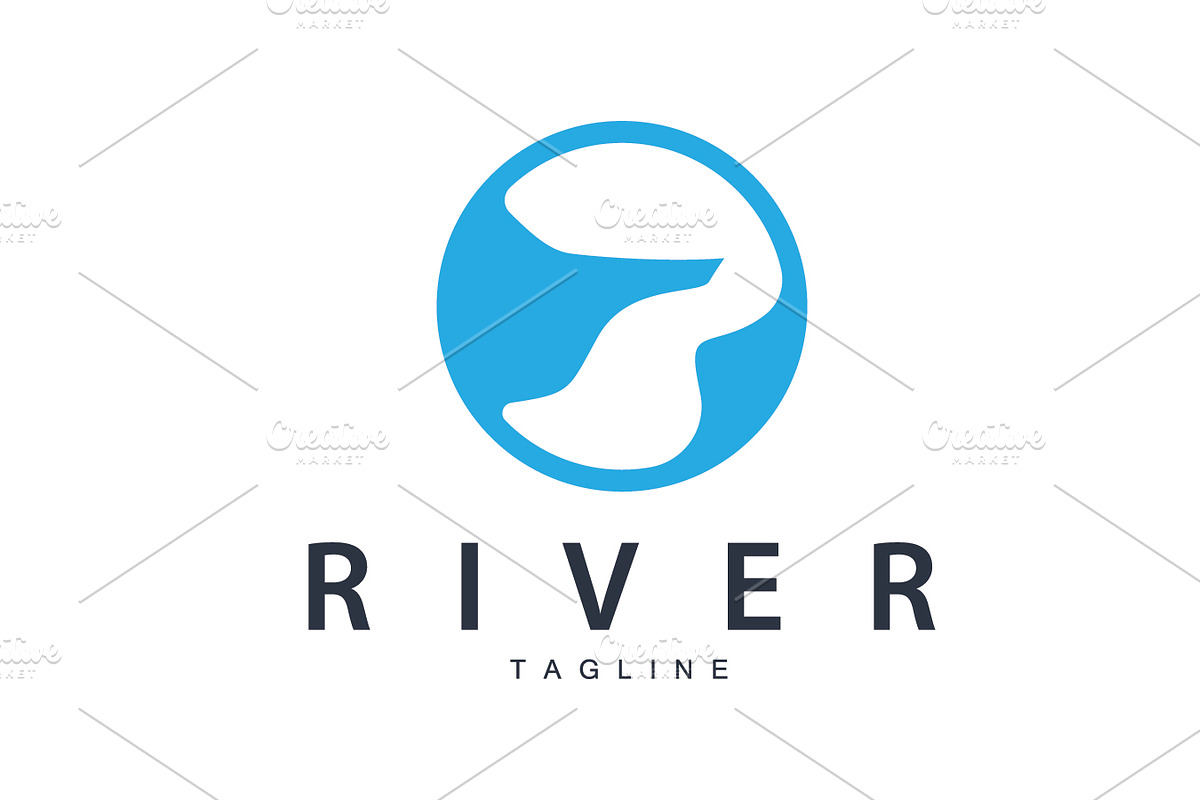 River Logo Vector River Bank, a Branding & Logo Template by Maylianaw28