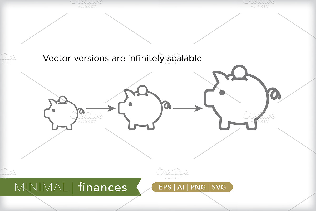 Minimal finances icons, an Outline Icon by Picture Window (Photo 4 of 5)