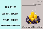 Christmas Glitter Candle Clipart Bun, an Illustration by SVGArt (Thumbnail 4 of 8)