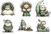 Whimsical Santa Clipart, an Illustration by DreamArtGraphic (Thumbnail 4 of 5)