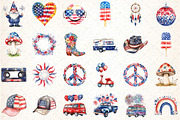 Retro 4th of July Sublimation Bundle, an Illustration by DreamCafeArt (Thumbnail 2 of 3)