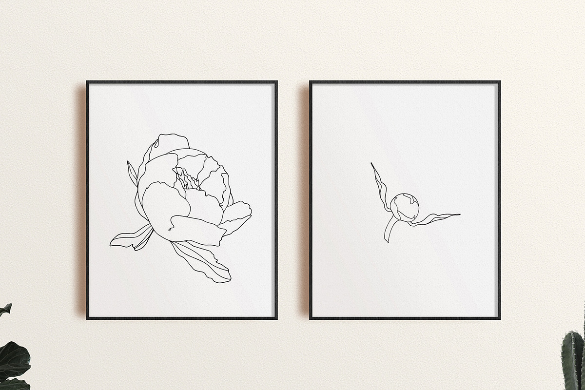 Peony flower collection, an Illustration by Maria's little shop (Photo 3 of 7)