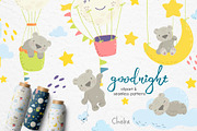 Good night. Cute bears collection., an Animal Illustration by Kate Art (Thumbnail 1 of 14)