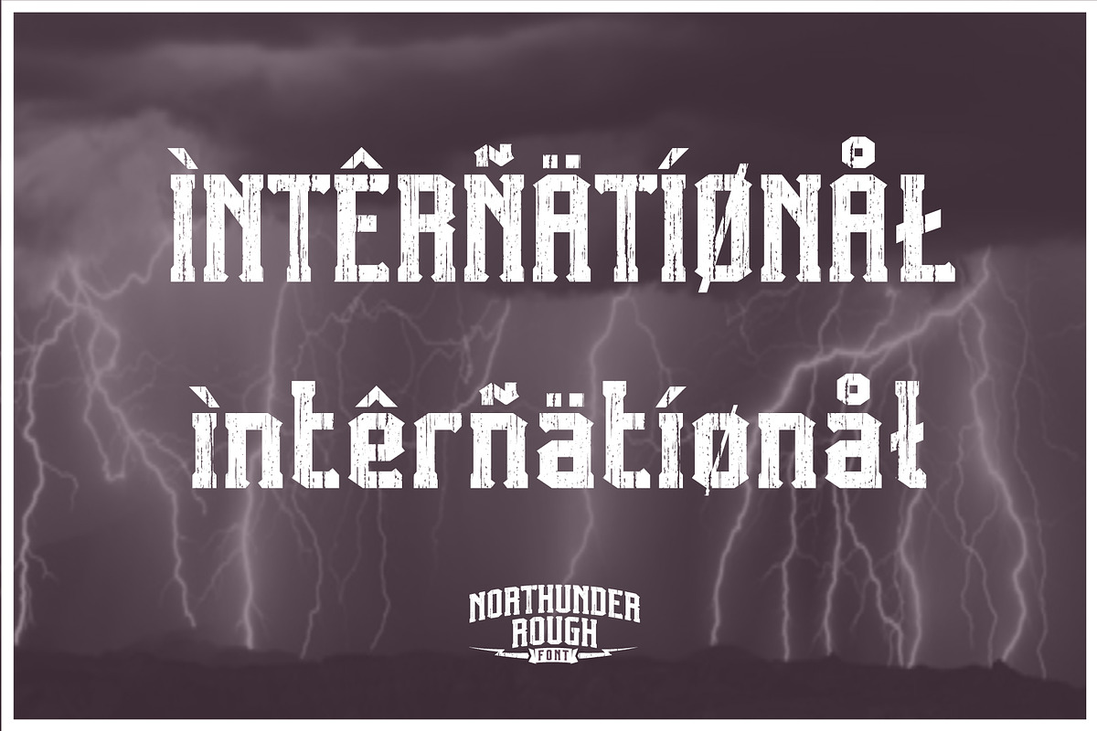 NORTHUNDER ROUGH FONT, a Serif Font by Alphabet Agency (Photo 5 of 5)