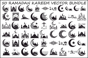 Ramadan Kareem Vector Bundle, an Illustration by Designs_River