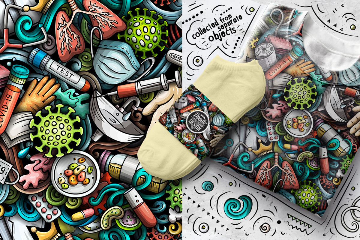 7 Epidemic Seamless Patterns, a Pattern Graphic by BALABOLKA (Photo 8 of 8)