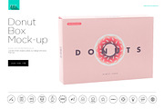 Donuts Box Mock-up, a Product Mockup by Mocca Mockups Store (Thumbnail 1 of 5)