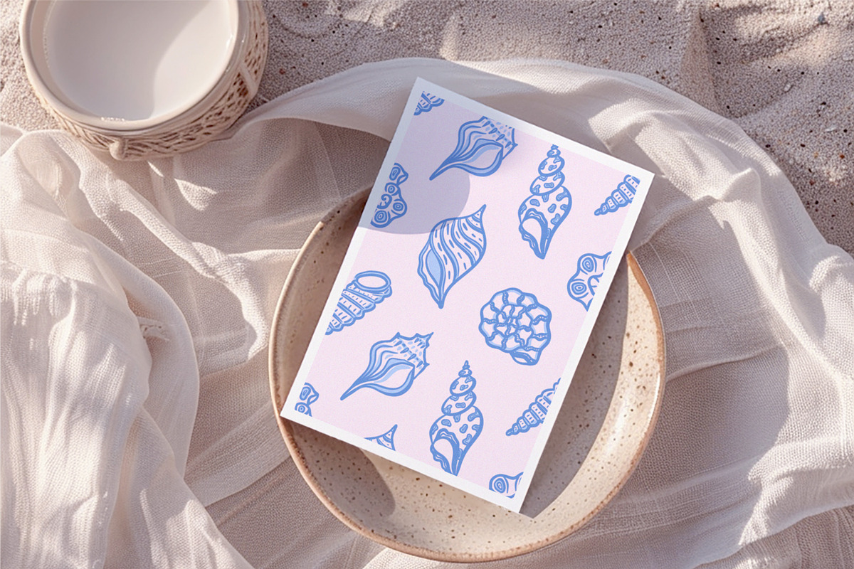 Seashells Clip Art & Patterns, an Object Graphic by Leila Divine (Photo 11 of 13)