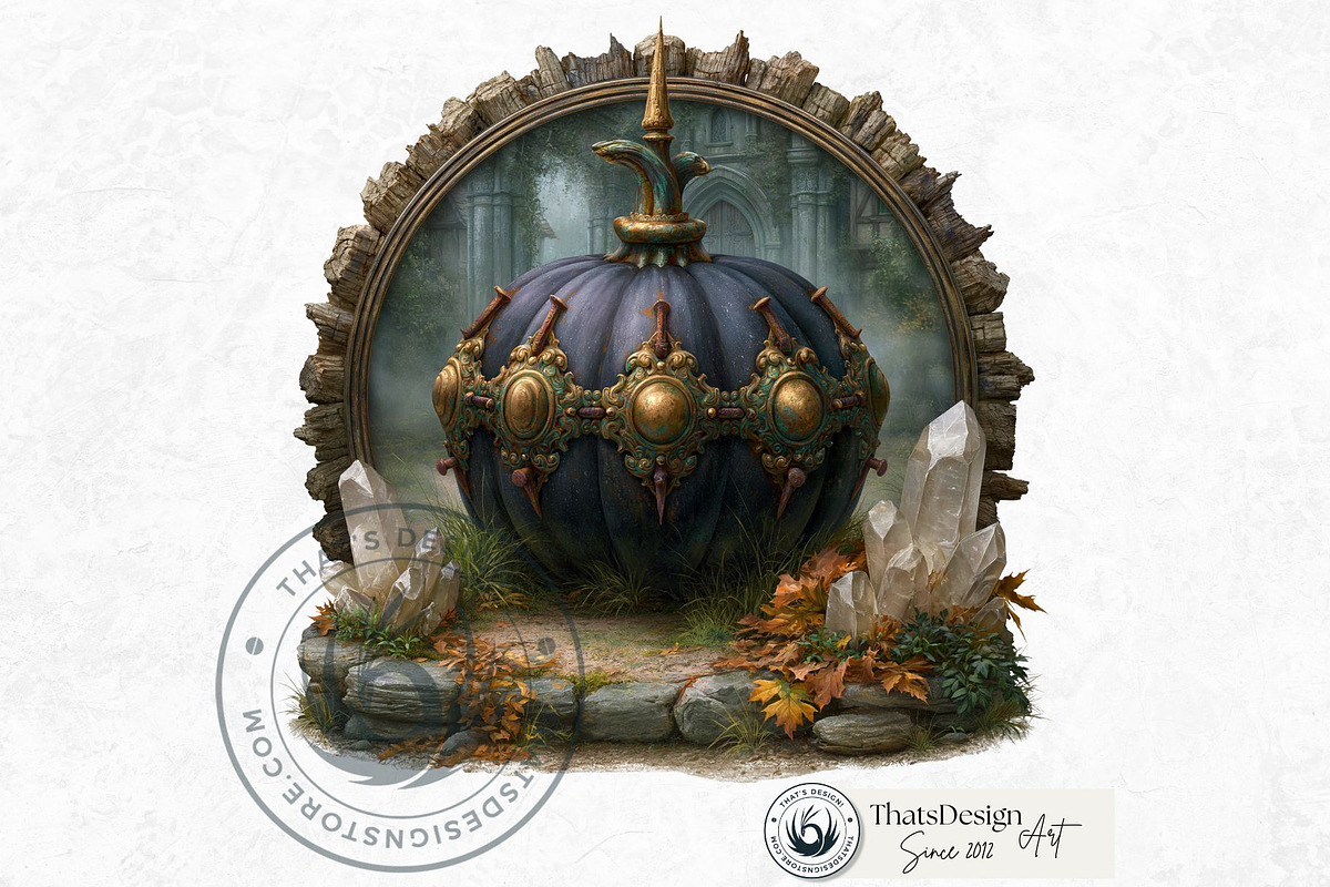 Fantasy Autumn Pumpkins, a Seasonal Illustration by ThatsDesignArt (Photo 7 of 14)