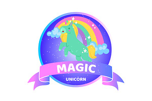 Magic Unicorn Banner Inscription