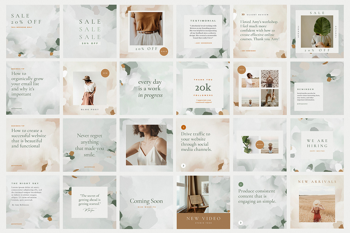 Canva Instagram Templates, a Social Media Template by Basia Stryjecka (Photo 7 of 13)