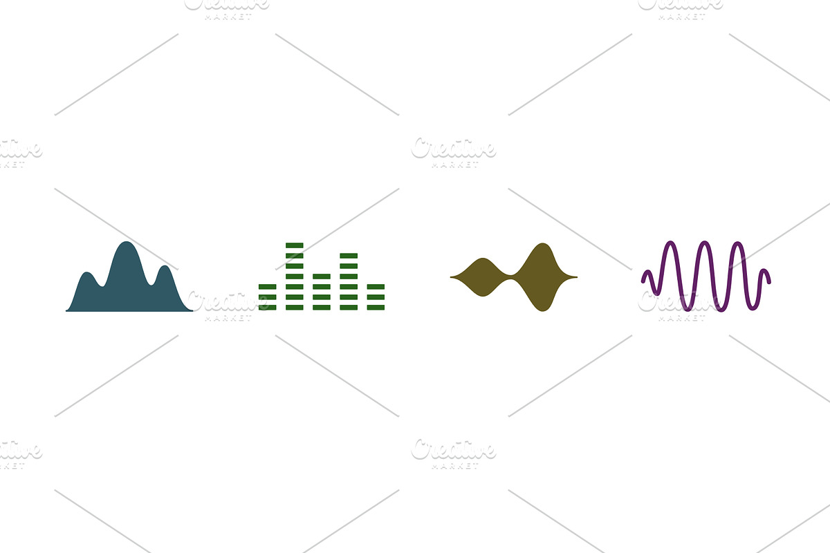 Colorful sound wave and equalizer, an Object Illustration by GraphiShop