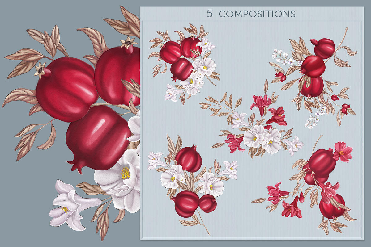 Pomegranate collection. Patterns, a Pattern Graphic by DamriNa art (Photo 9 of 9)