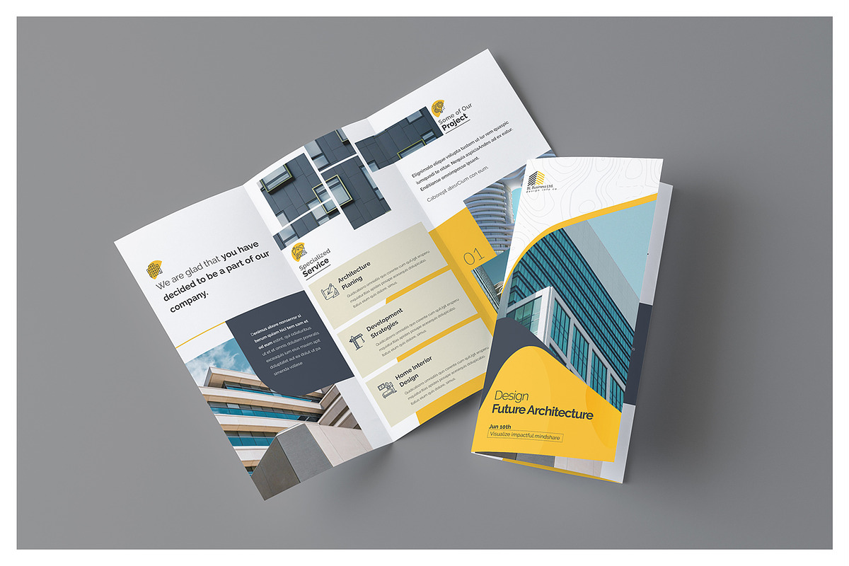 Modern Architecture Trifold, a Brochure Template by Addaxx (Photo 2 of 4)
