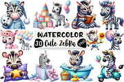 Cute Zebra Sublimation Clipart, an Illustration by Black Bird Studio (Thumbnail 1 of 6)