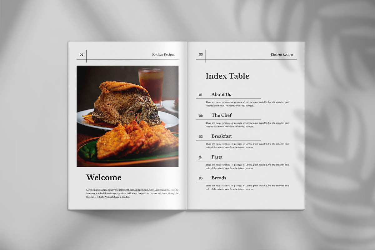 Recipe cookbook layout template, a Brochure Template by Tanmoy Topu (Photo 2 of 7)