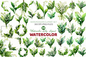Watercolor Lily clipart, an Illustration by Designworld