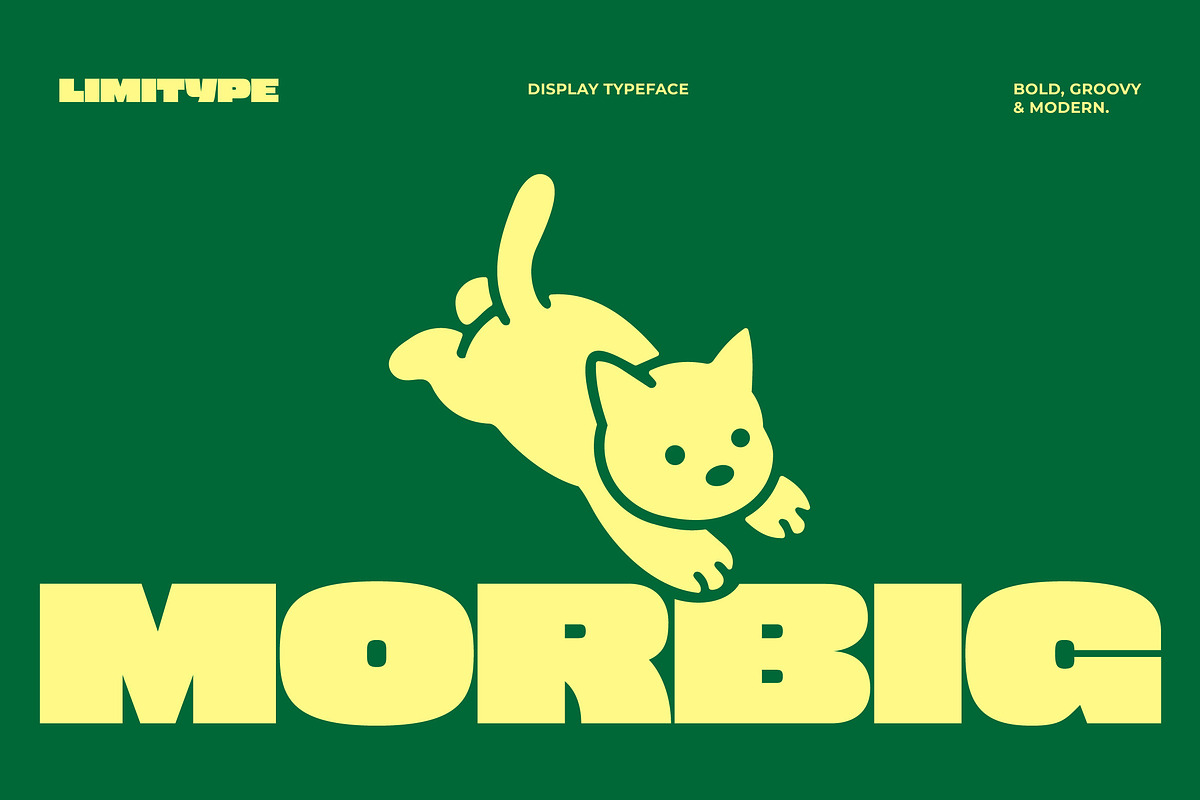 Morbig - Bold Display Font, a Sans Serif Font by limitype (Photo 1 of 12)