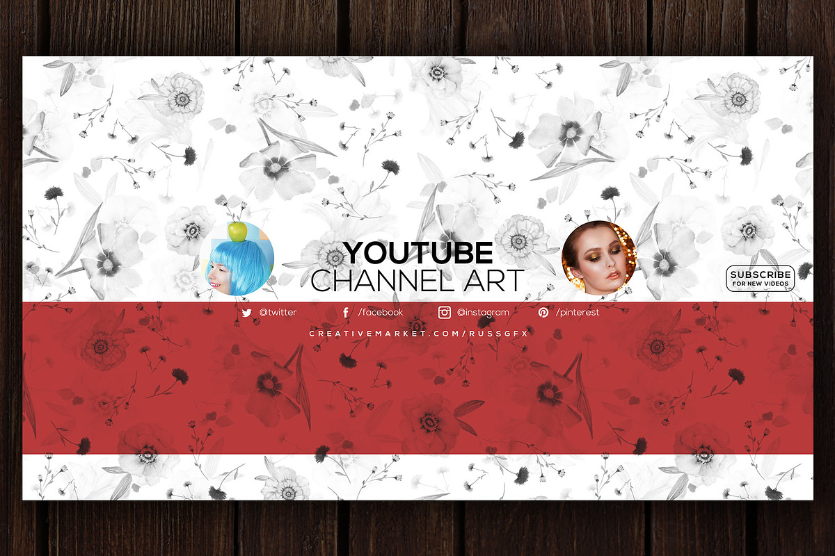 10 Youtube Channel Art Banners vol11, a Social Media Template by RussGFX (Photo 8 of 13)