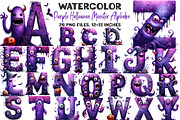 Purple Halloween Monster Alphabet, an Illustration by DreamArtGraphic (Thumbnail 1 of 5)