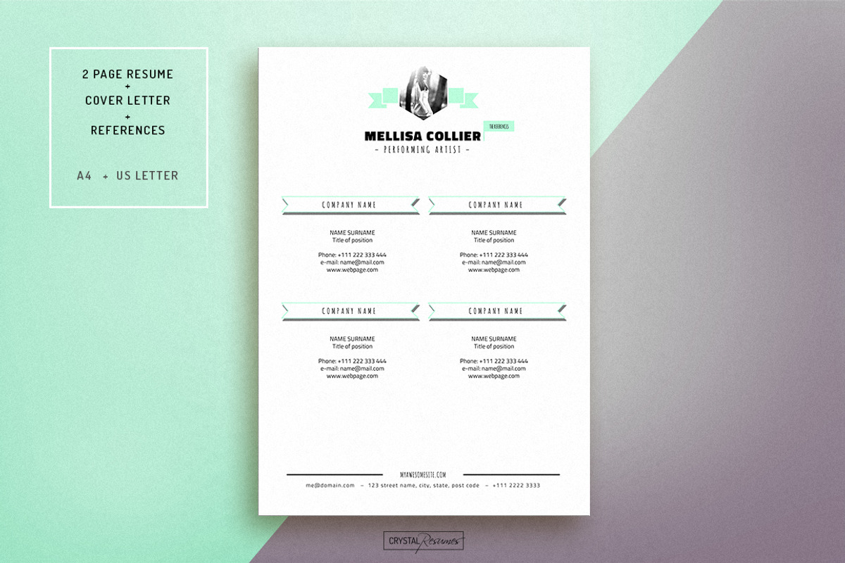 Resume CV Template for Word, a Resume Template by CrystalResumes (Photo 3 of 4)