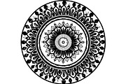 Black Floral Mandala Vector Bundle, a Decorative Illustration by Designer_Momina (Thumbnail 6 of 21)
