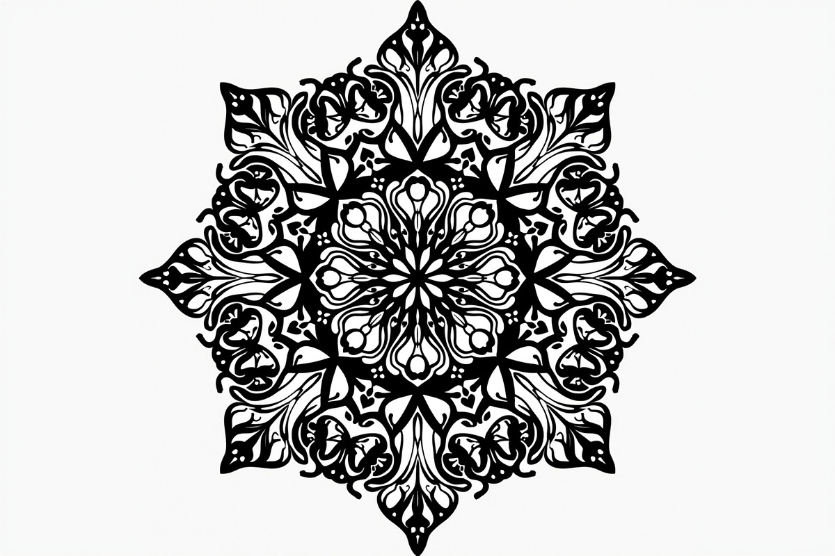 Floral Ornament Mandala, an Illustration by musafir_fashion (Photo 2 of 9)