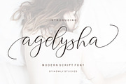 Agelysha Script, a Script Font by Nowlystudios (Thumbnail 1 of 10)