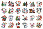 Christmas Elephant Clipart, an Illustration by DreamPrint404 (Thumbnail 2 of 5)