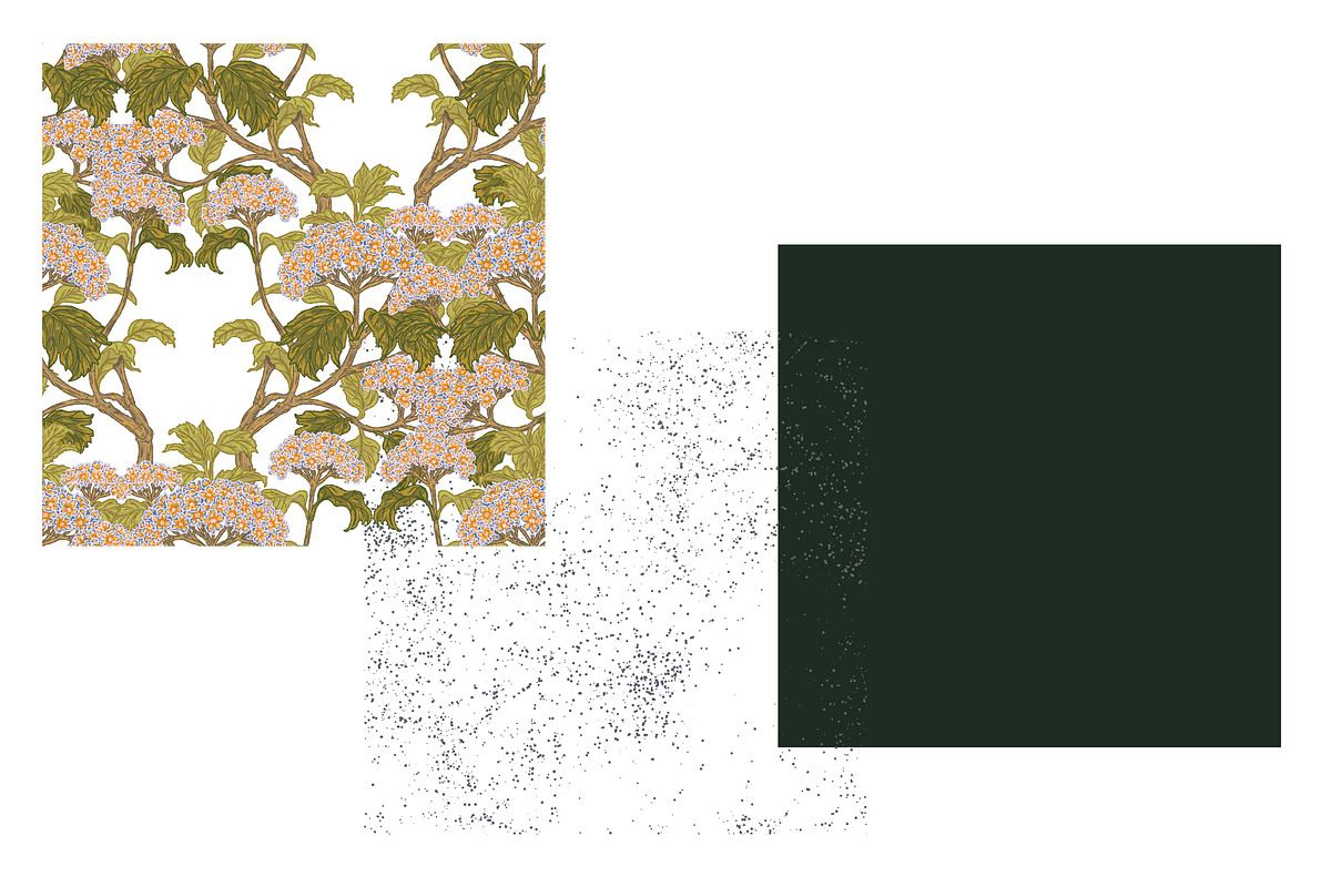 Hydrangea Botanical Seamless Pattern, a Pattern Graphic by NayaChu (Photo 7 of 10)