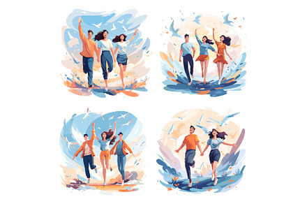 People enjoying freedom, graphic, a Sport Illustration by Onyx