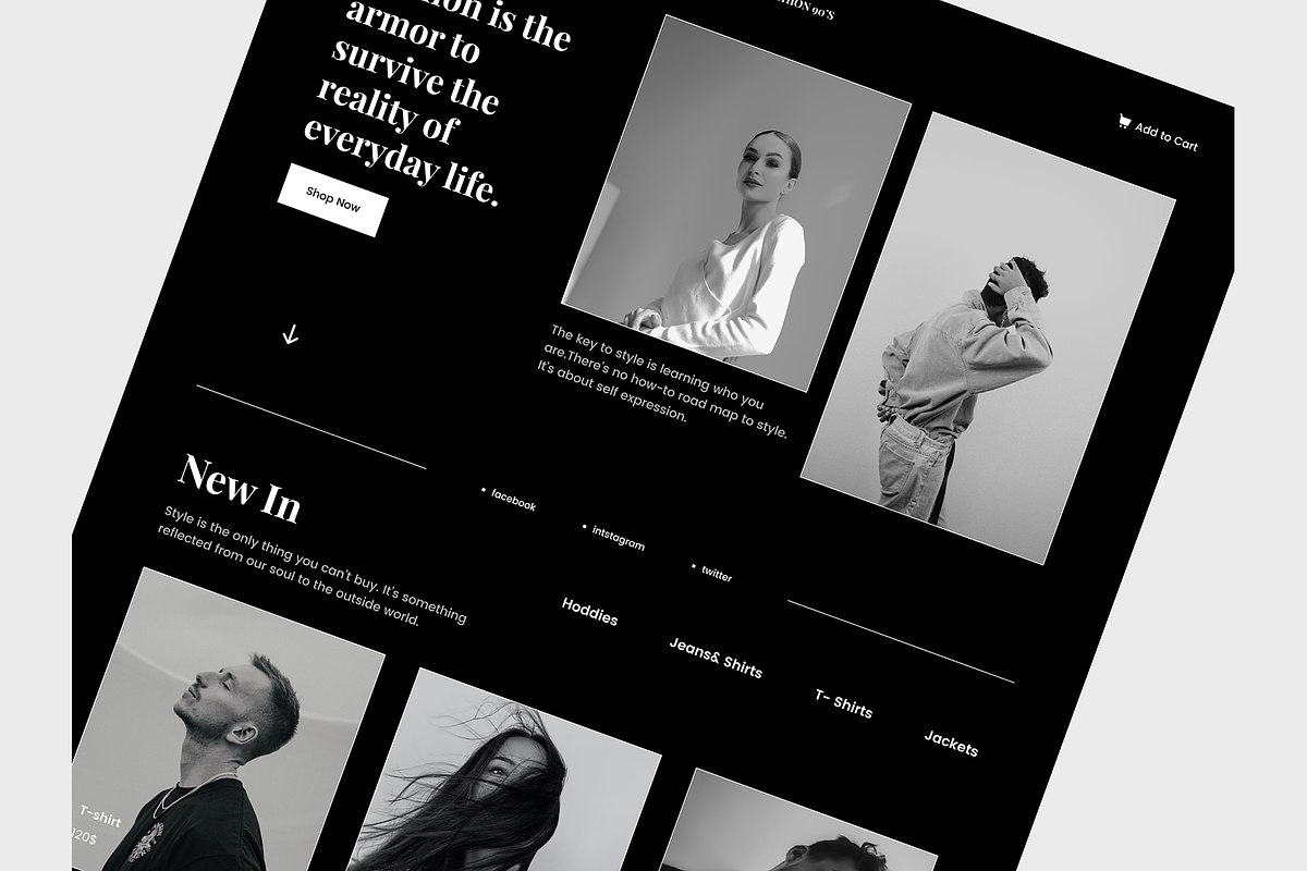 Fashion Website Free UI Kit, an UI Kit Template by DjectStudio (Photo 5 of 7)