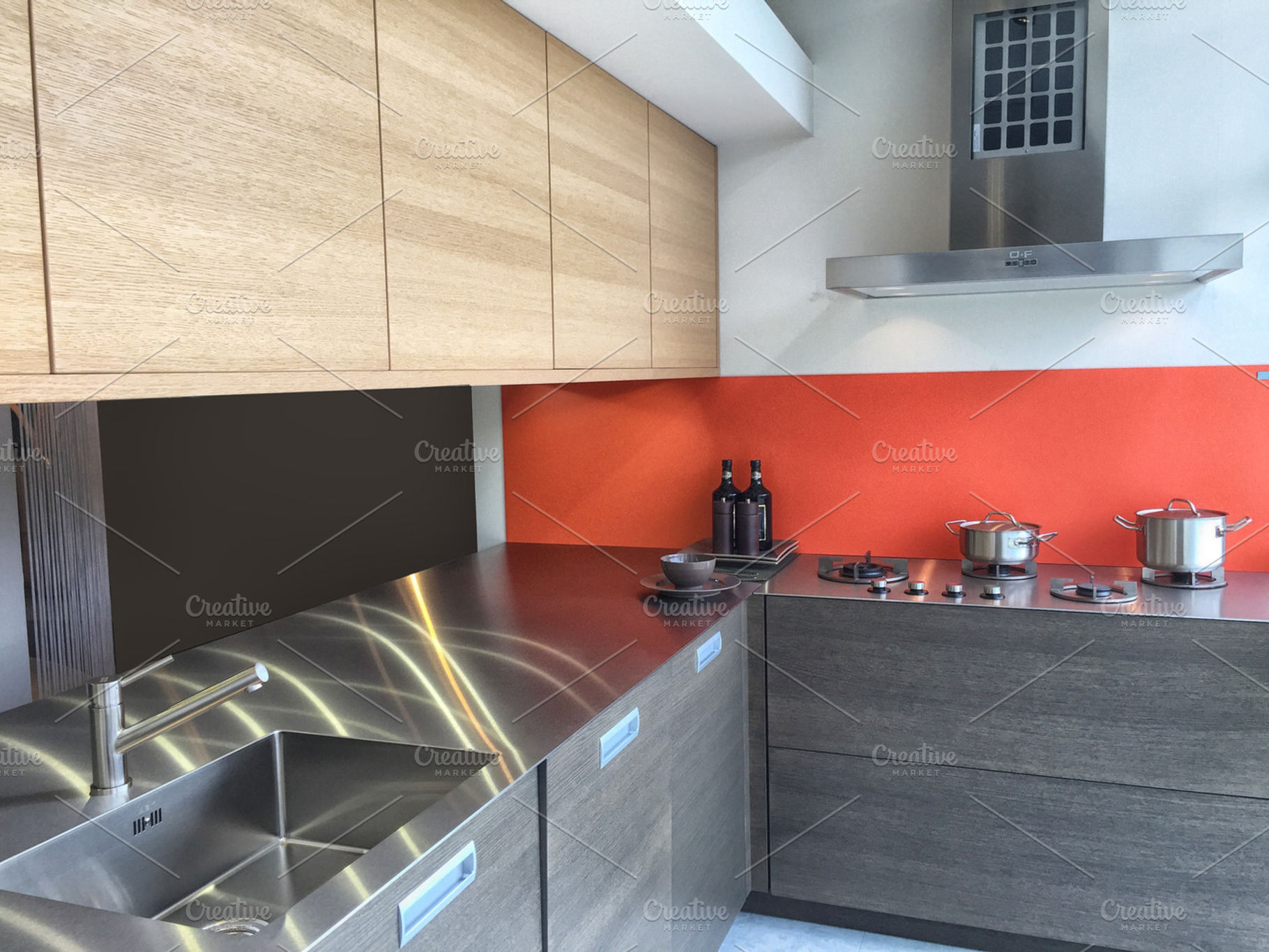 Kitchen interior featuring kitchen, tile, and cabinet, an Architecture Photo by Patricia Hofmeester