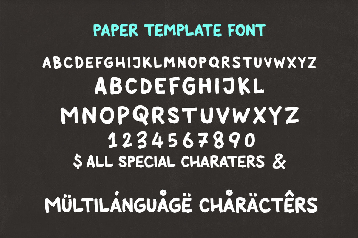 Paper Template Rough Casual Font, a Handwritten Font by Deeezy (Photo 5 of 6)