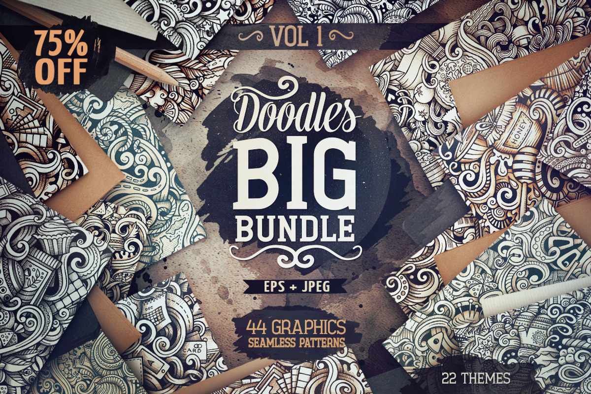 -75% Big Graphics Patterns Bundle #1, a Pattern Graphic by BALABOLKA (Photo 1 of 12)