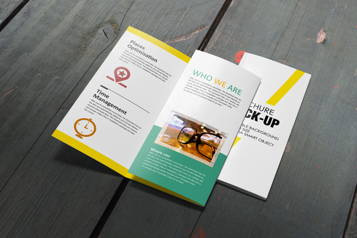 Trifold Brochure Mock-Up, a Print Template by resumetemplathttps://d3es