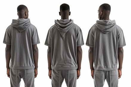 A model presents a stylish gray spor, a Photo by Tanuart