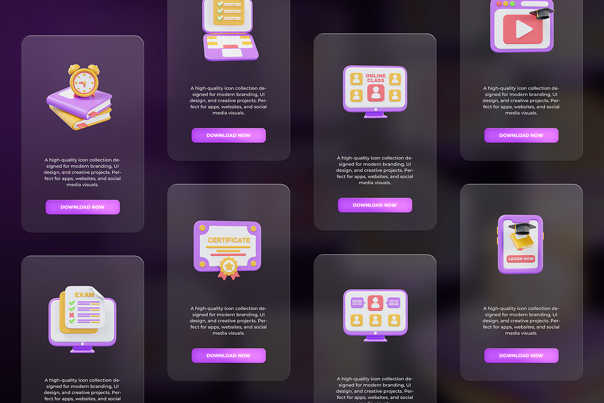 E-Learning & Online Education 3D Ico, an Object Graphic by Artnivora.Std (Photo 4 of 4)
