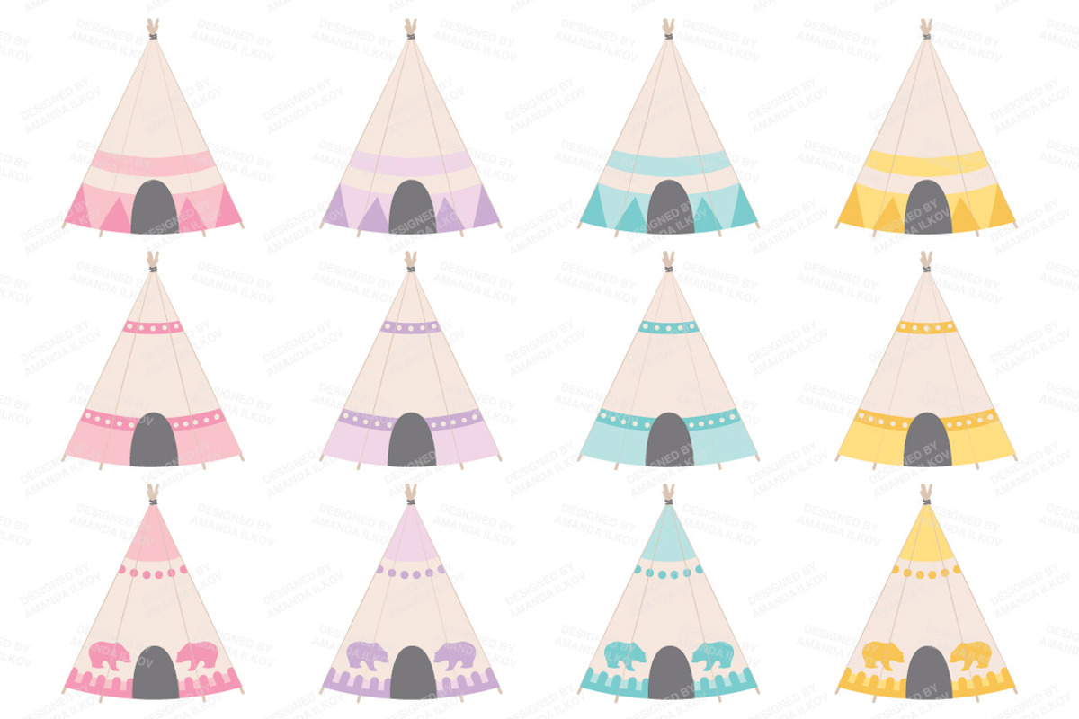 Girls Tribal Vectors & Clipart, an Illustration by Amanda Ilkov (Photo 3 of 4)