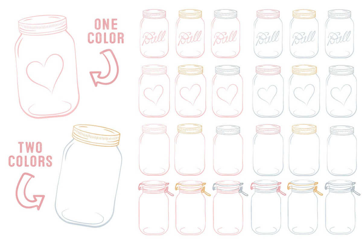 Soft Pink Jar Vectors & Clipart, an Illustration by Amanda Ilkov (Photo 3 of 4)