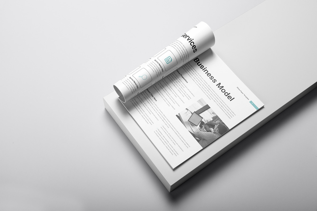 Business White Paper Template, a Brochure Template by DesignCrest (Photo 8 of 13)