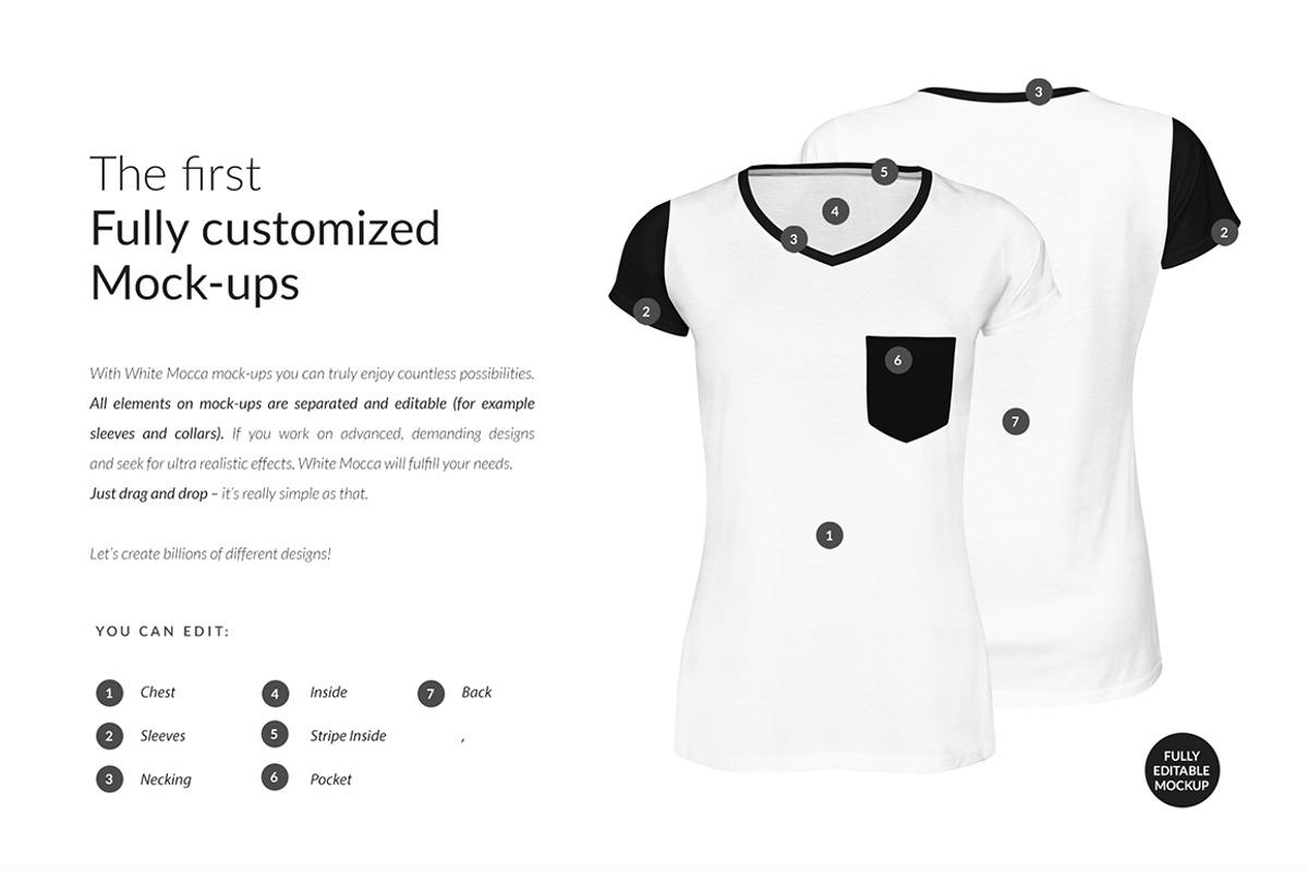 6x Women T-shirt Ghost Mock-ups Set, a Books & Magazine Mockup by Apparel_Mockups (Photo 6 of 23)