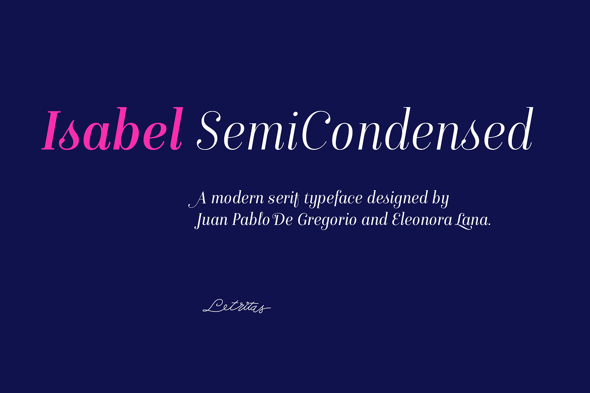 Isabel SemiCondensed, a Serif Font by Letritas (Photo 11 of 11)